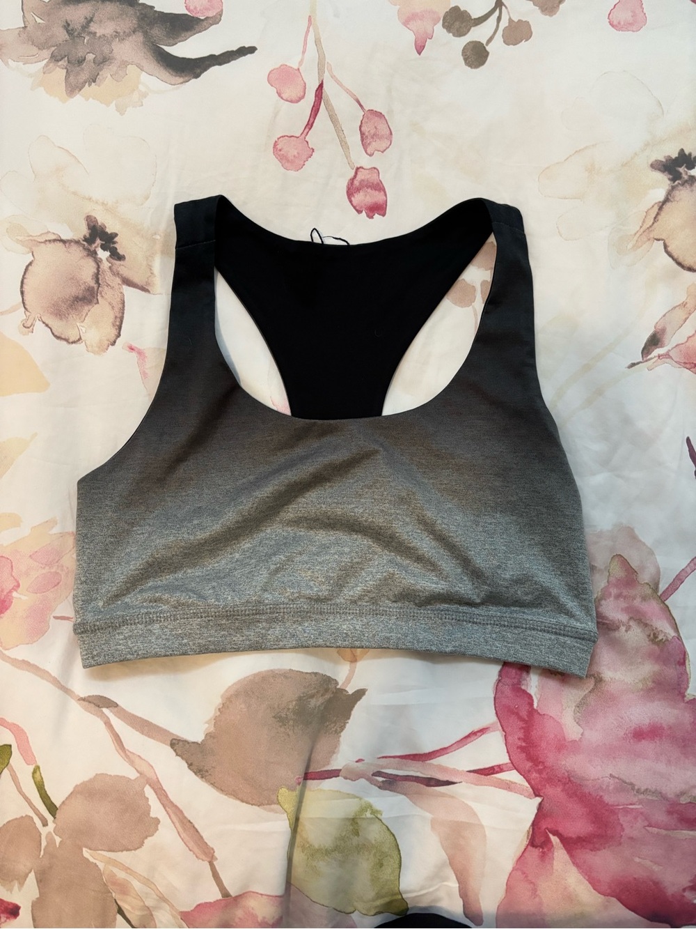 Joe Fresh Grey to Black Ombre Racerback Sports Bra